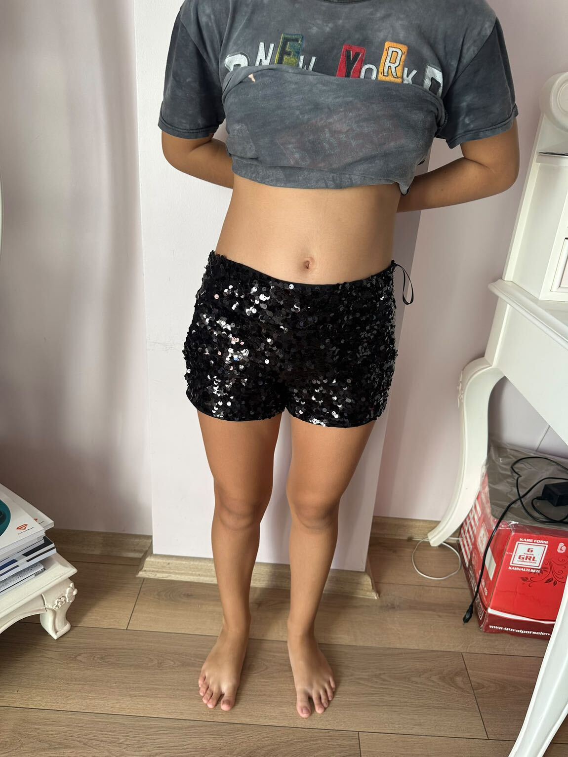 Siyah Pullu Şort — görsel 6/10