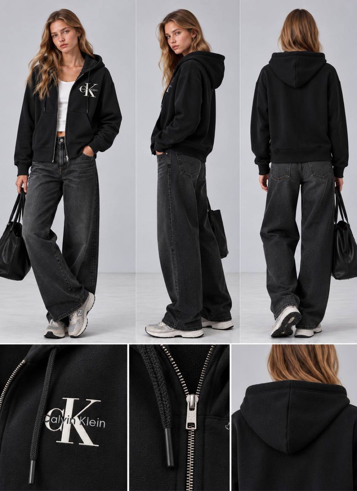 Calvin Klein Kahverengi Sweatshirt S M L — görsel 6/6