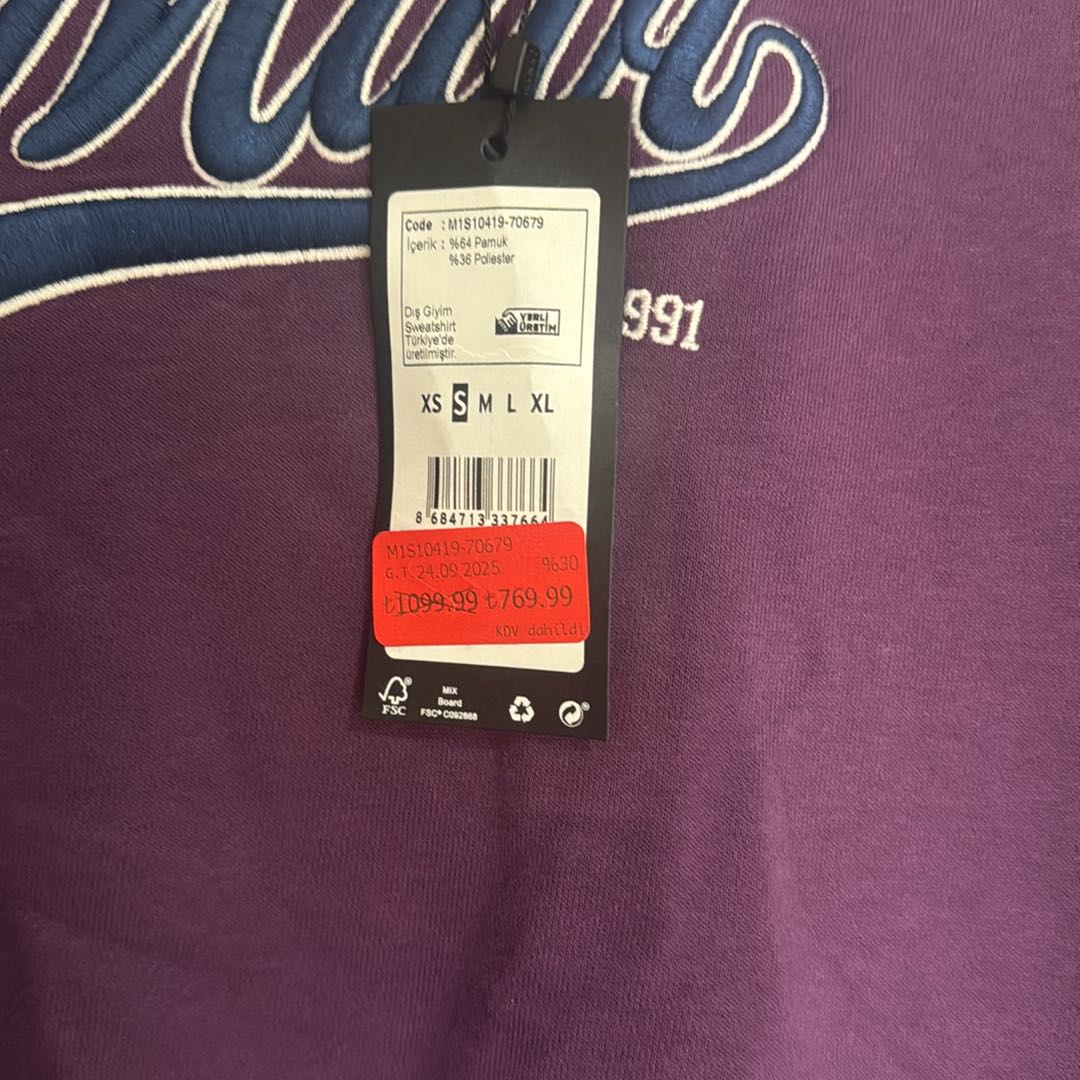 Mavi Mor Sweatshirt — görsel 3/3