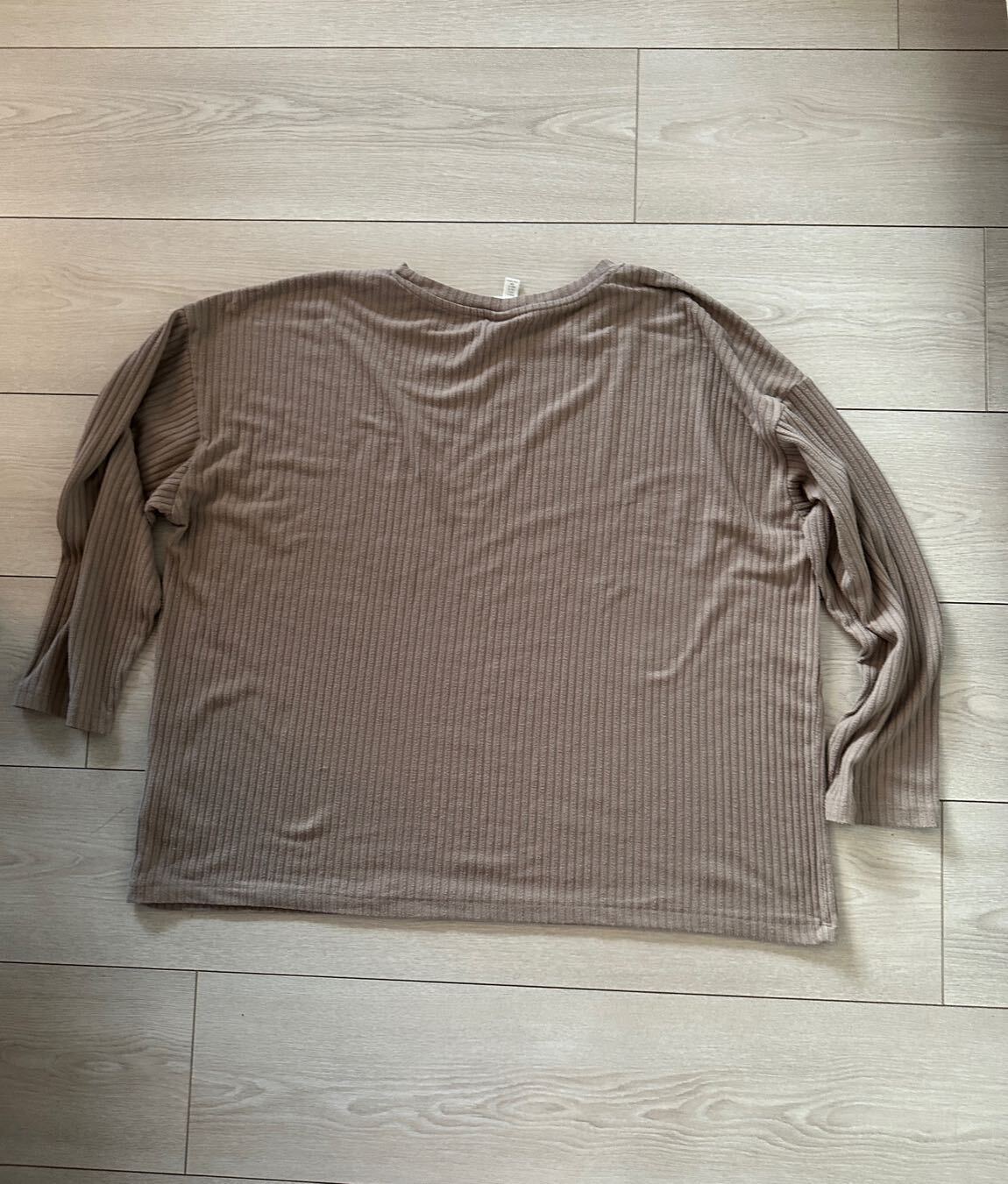 H&M Bej Fitilli Tişört — görsel 8/8