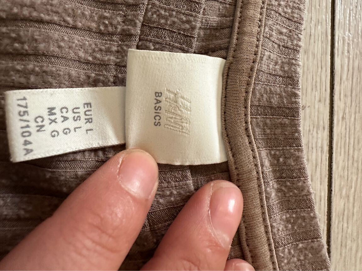 H&M Bej Fitilli Tişört — görsel 5/8