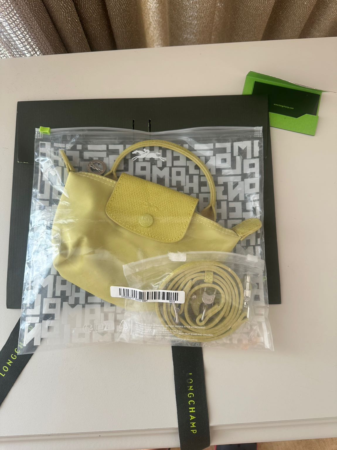 Longchamp %100 Orig.Fatur.One Xs Lime — görsel 12/18