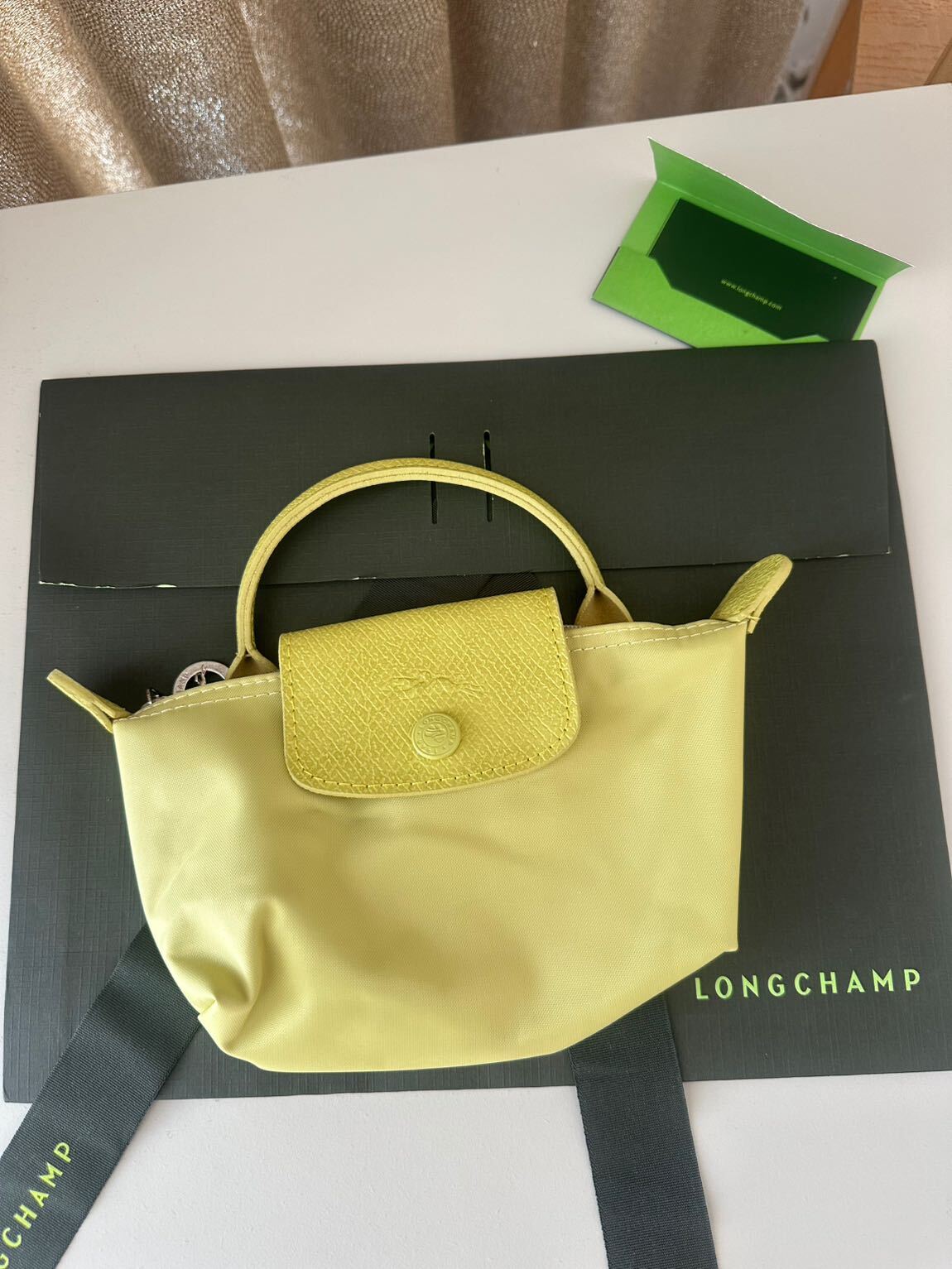 Longchamp %100 Orig.Fatur.One Xs Lime — görsel 13/18