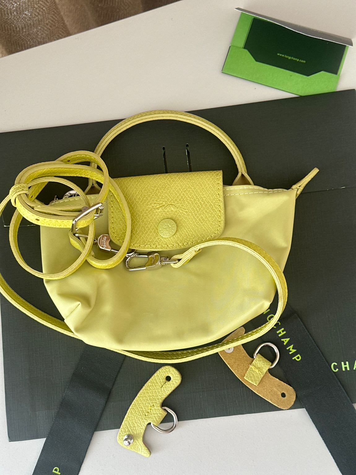 Longchamp %100 Orig.Fatur.One Xs Lime — görsel 10/18