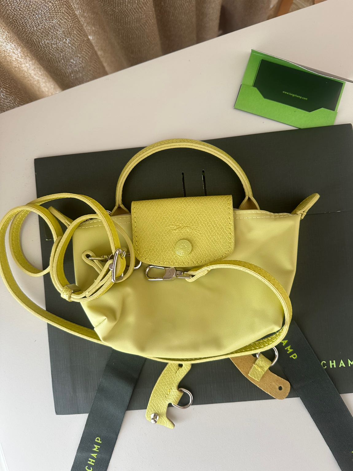 Longchamp %100 Orig.Fatur.One Xs Lime — görsel 14/18