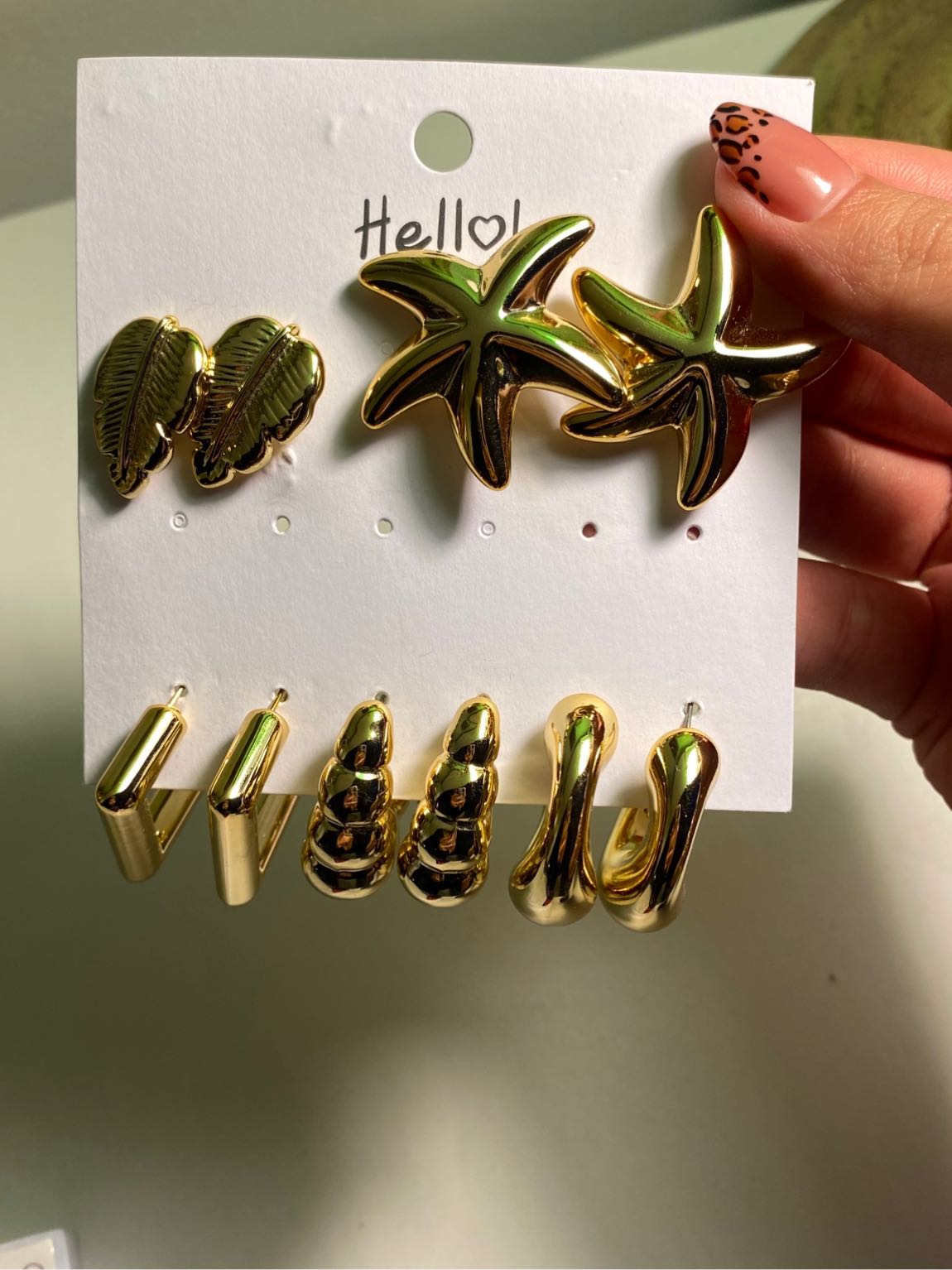 Gold 10’lu Küpe Seti — görsel 3/6