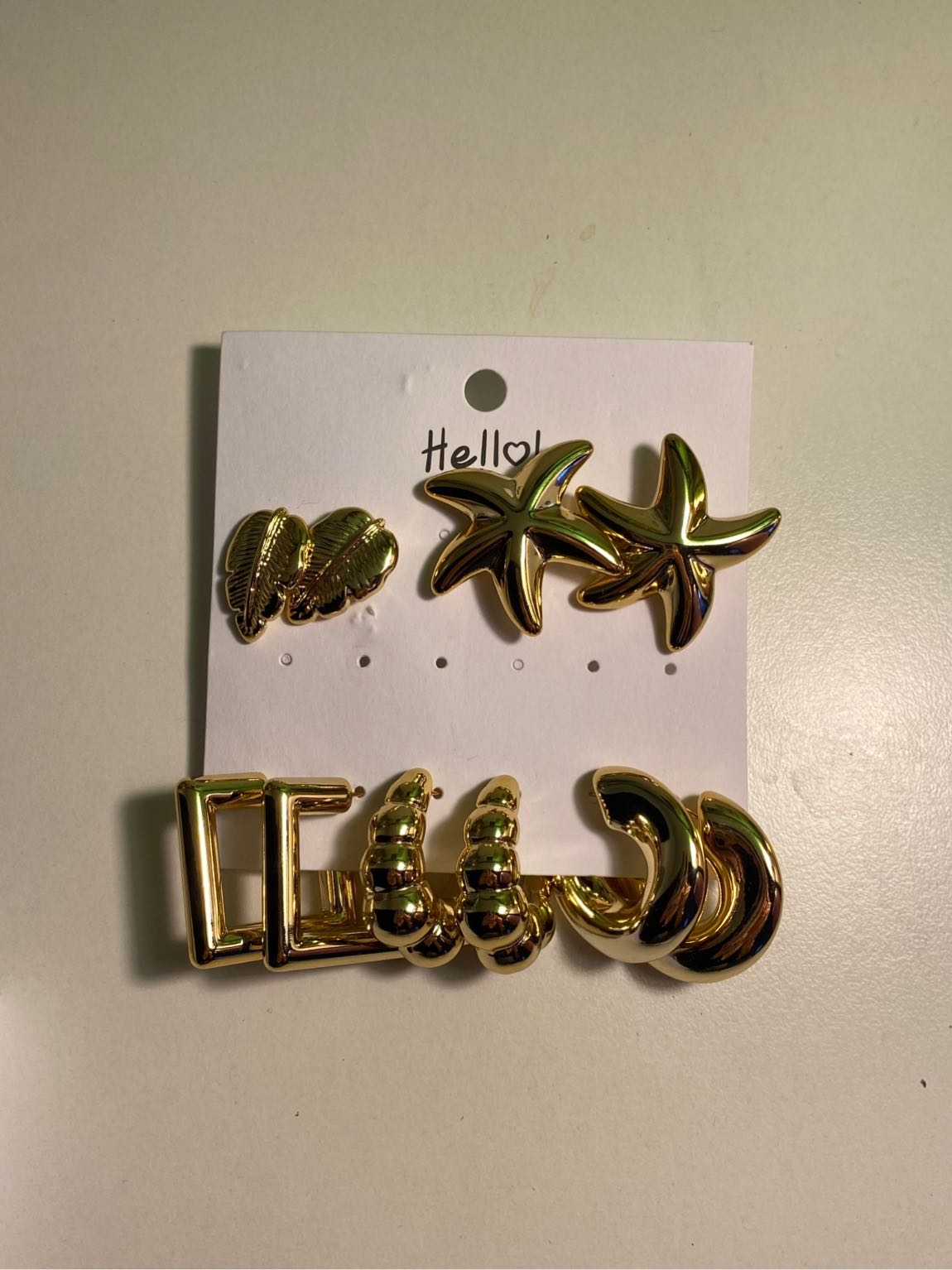 Gold 10’lu Küpe Seti — görsel 4/6