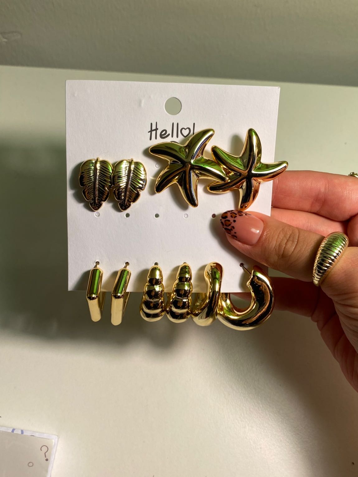 Gold 10’lu Küpe Seti — görsel 2/6
