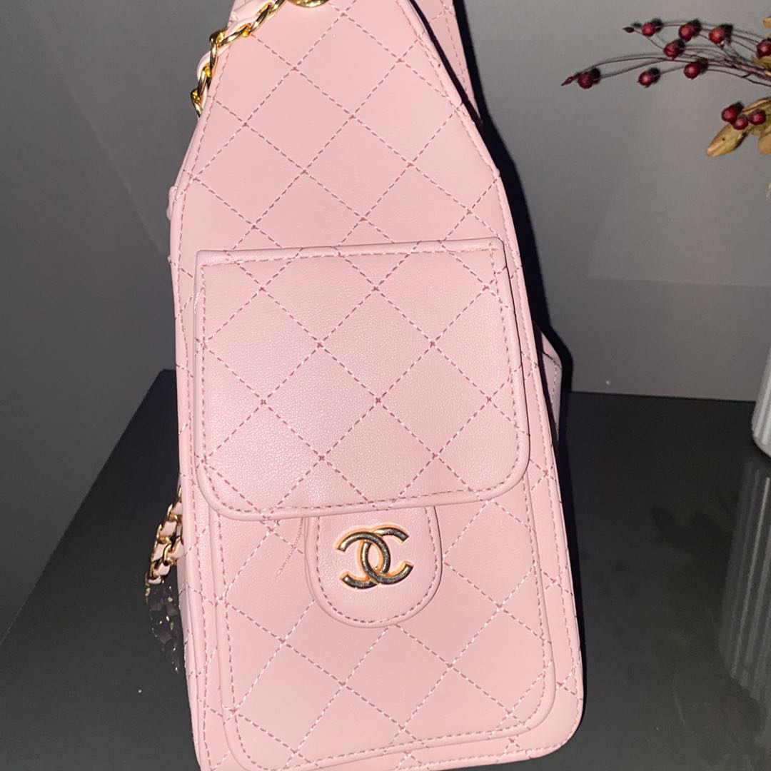 Pembe Kapitone Çanta — görsel 2/4