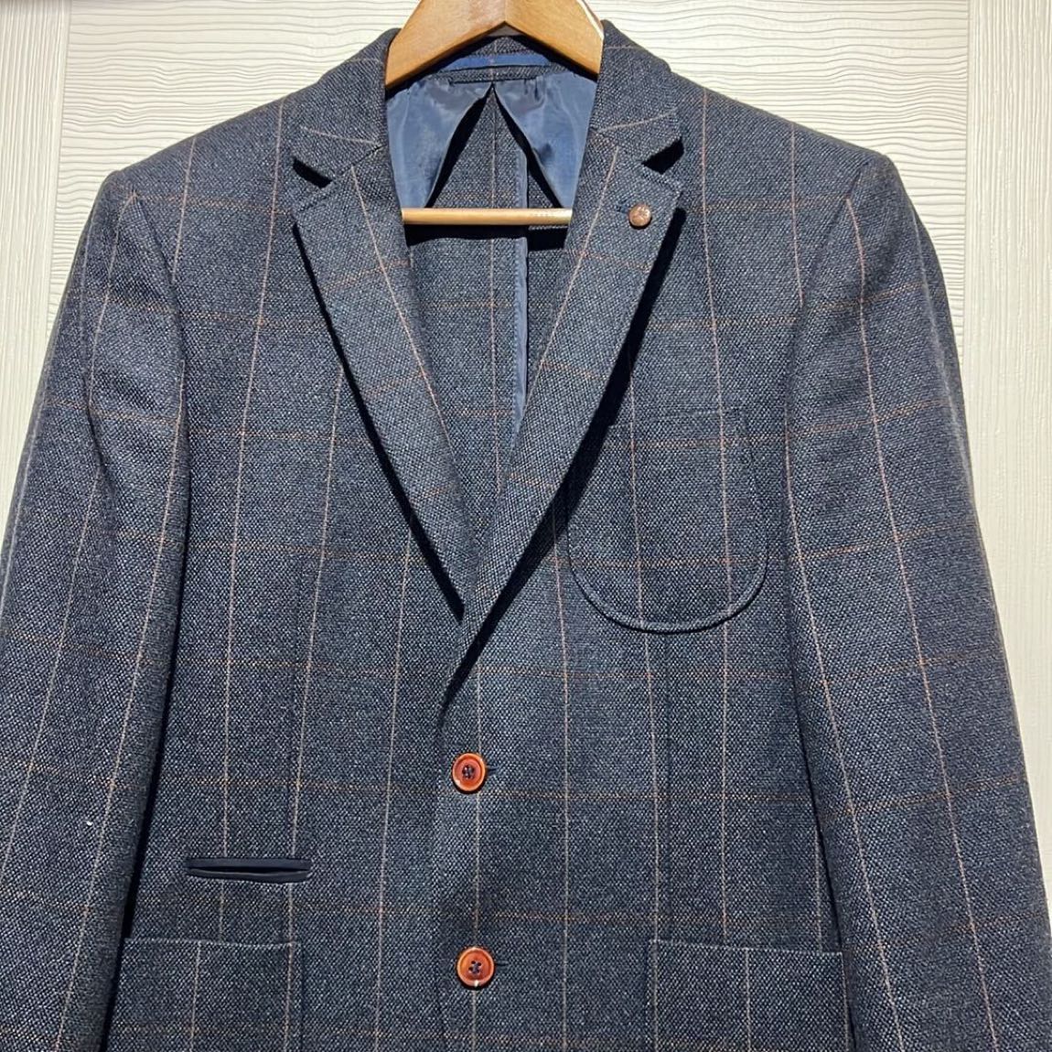 Ekose Blazer Ceket — görsel 2/8