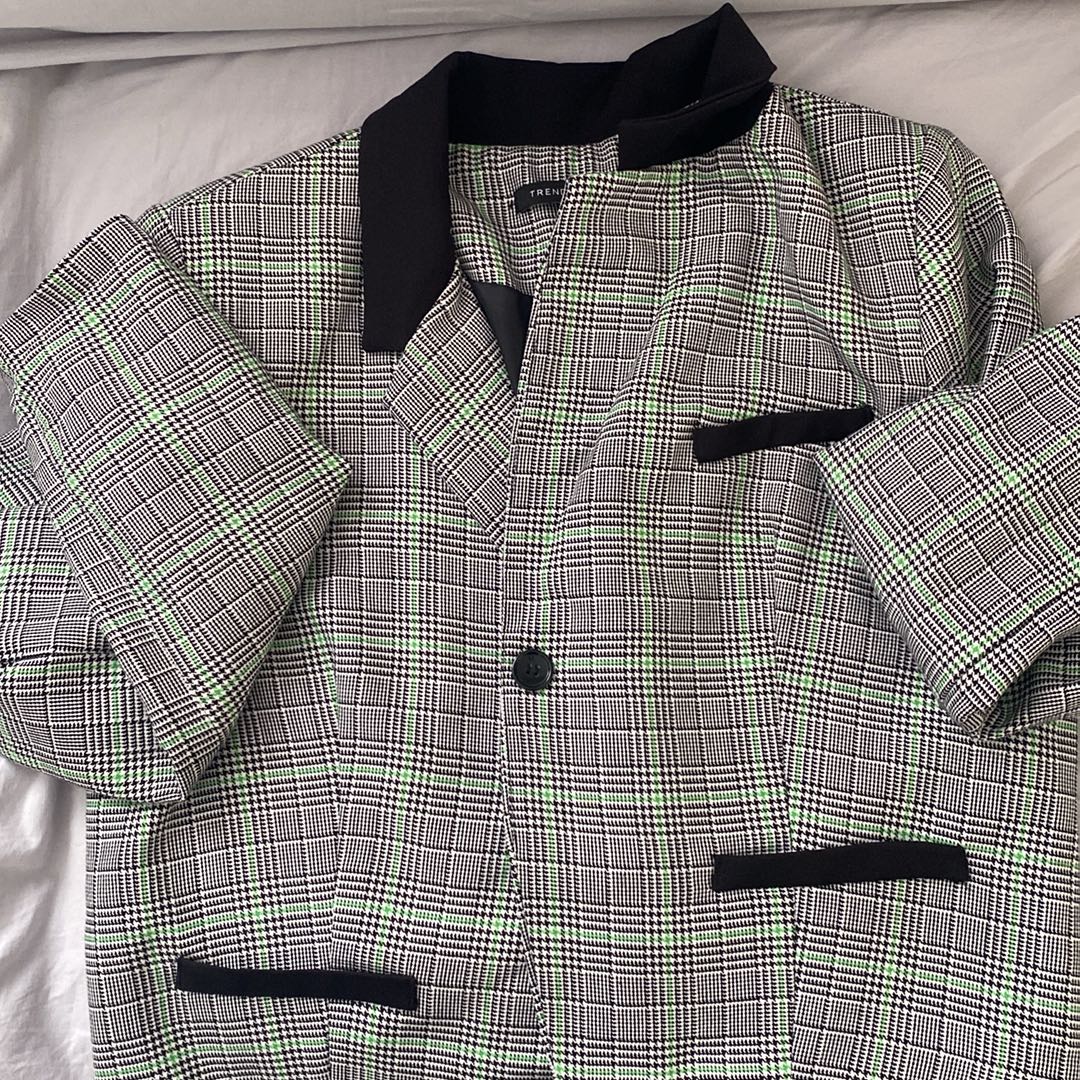 Trend Collection Ekoseli Blazer Ceket — görsel 2/3