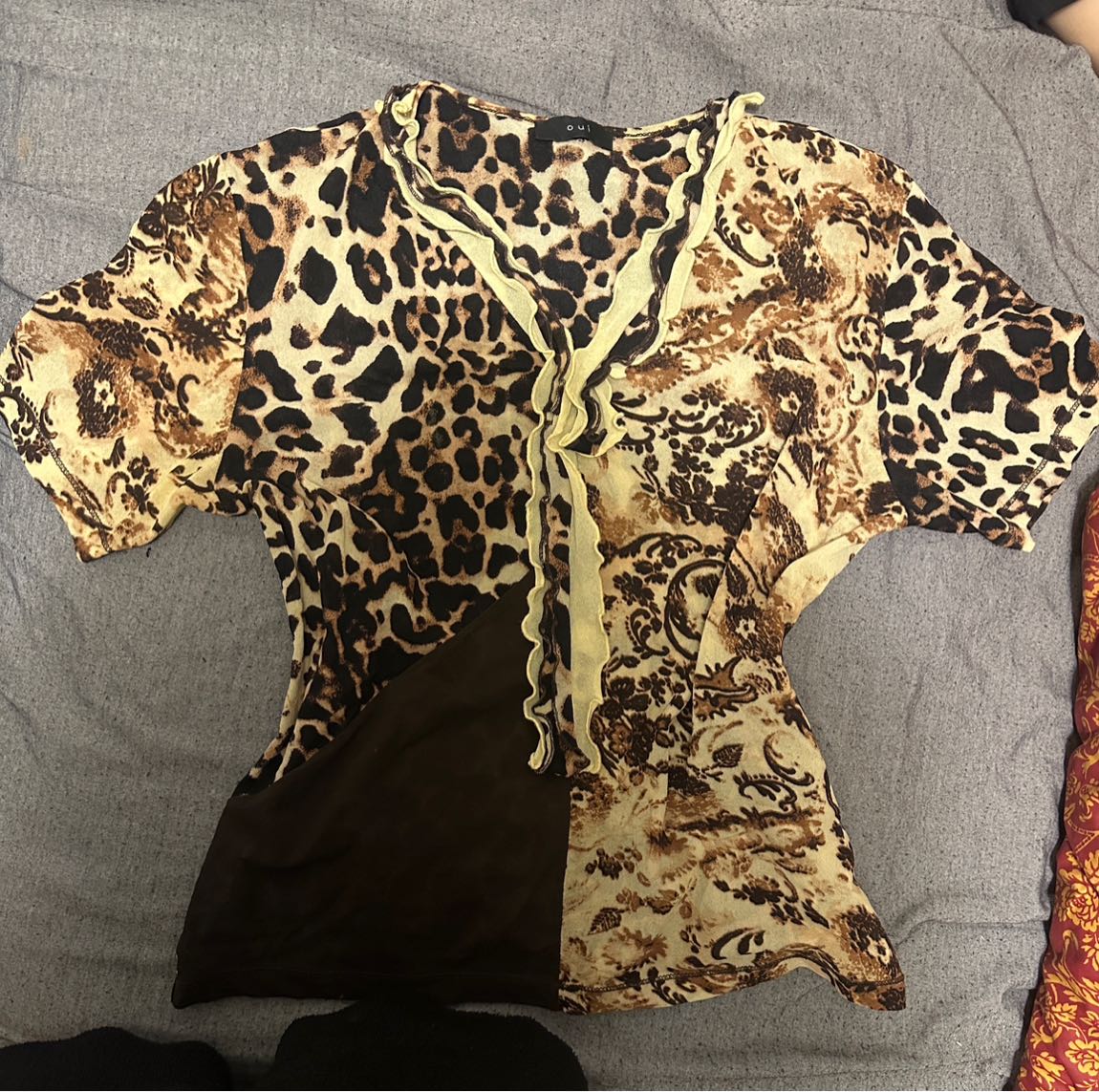 Y2K Vintage Leopar bluz — görsel 4/4