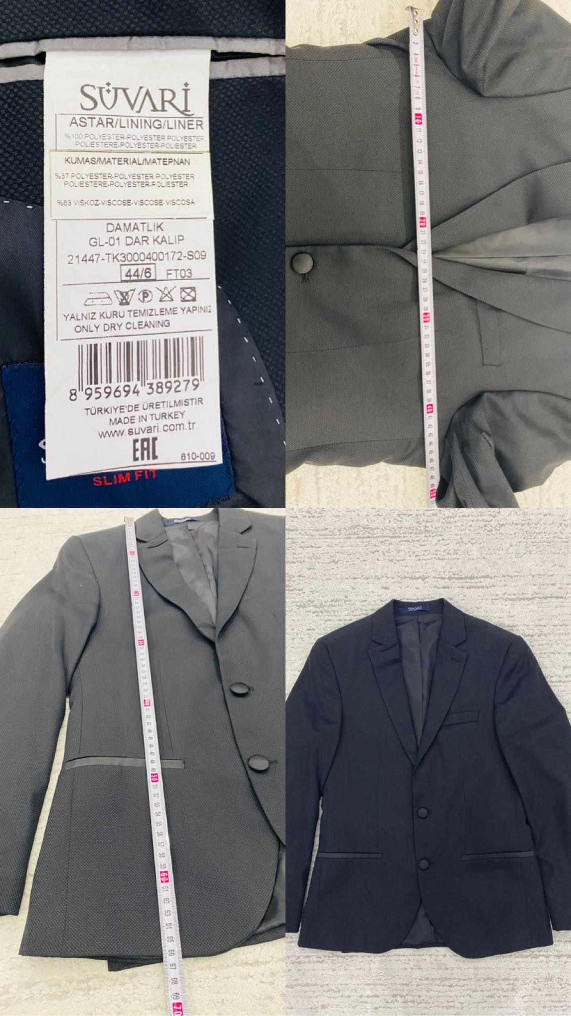 Süvari Damatlık Smokin Siyah Slim Fit — görsel 7/8