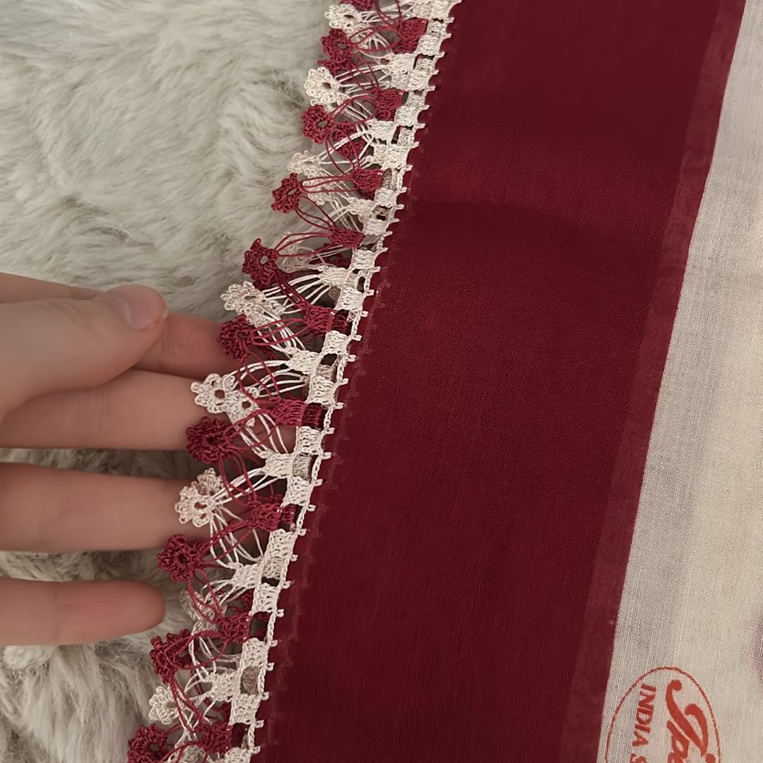 Armine Desenli Eşarp oyalı tülbent — görsel 2/3