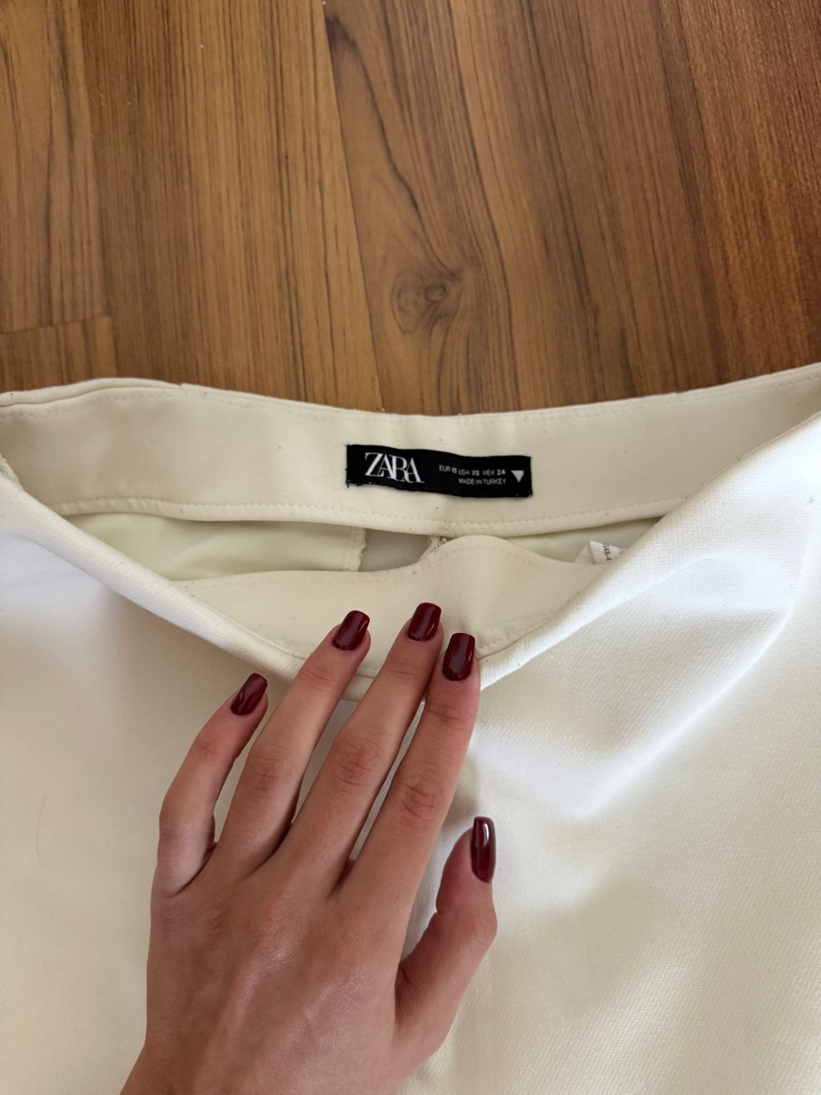 Zara Krem Şort Etek — görsel 2/5
