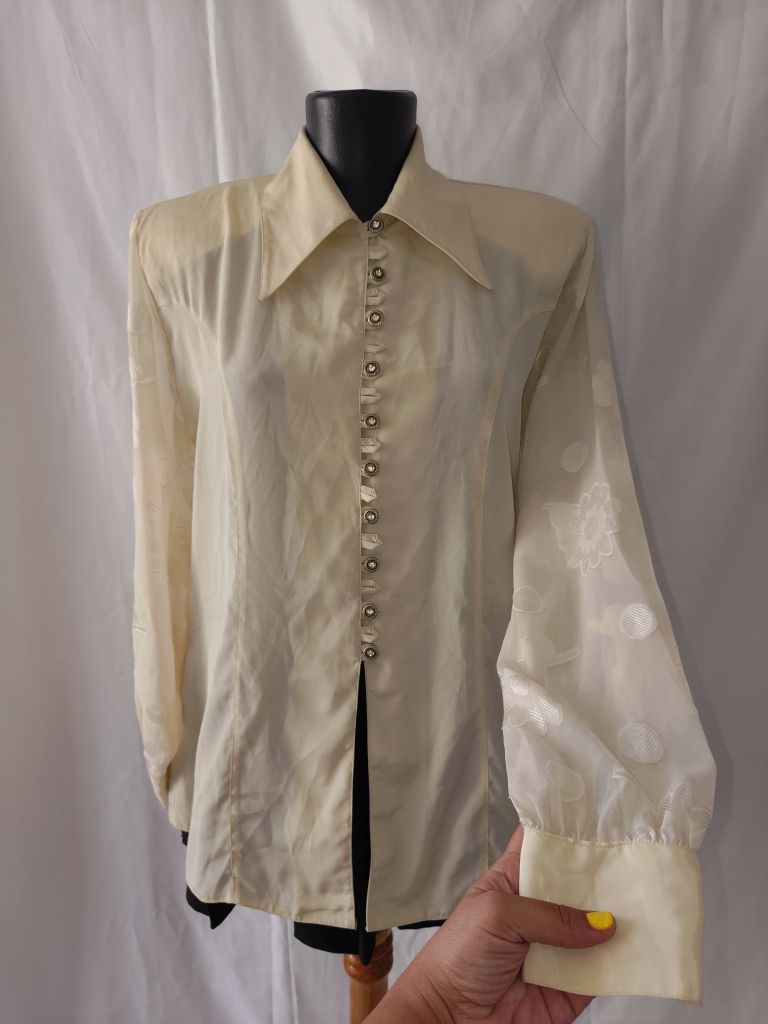 Vintage premium Krem Nakışlı Gömlek — görsel 12/18