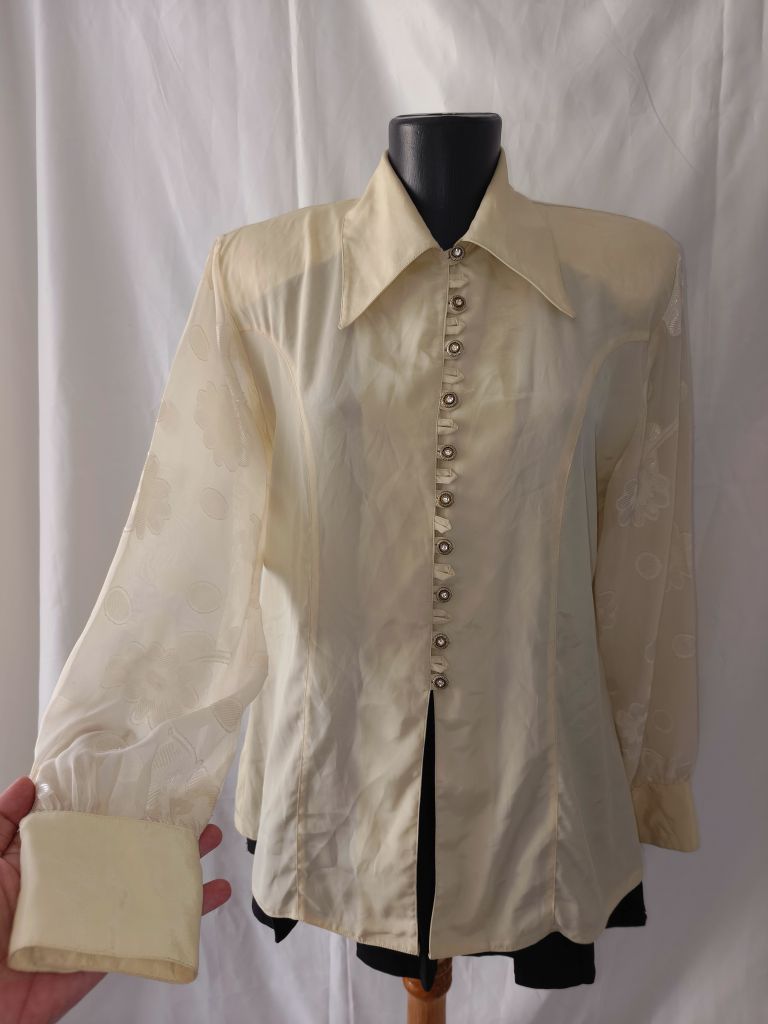 Vintage premium Krem Nakışlı Gömlek — görsel 11/18