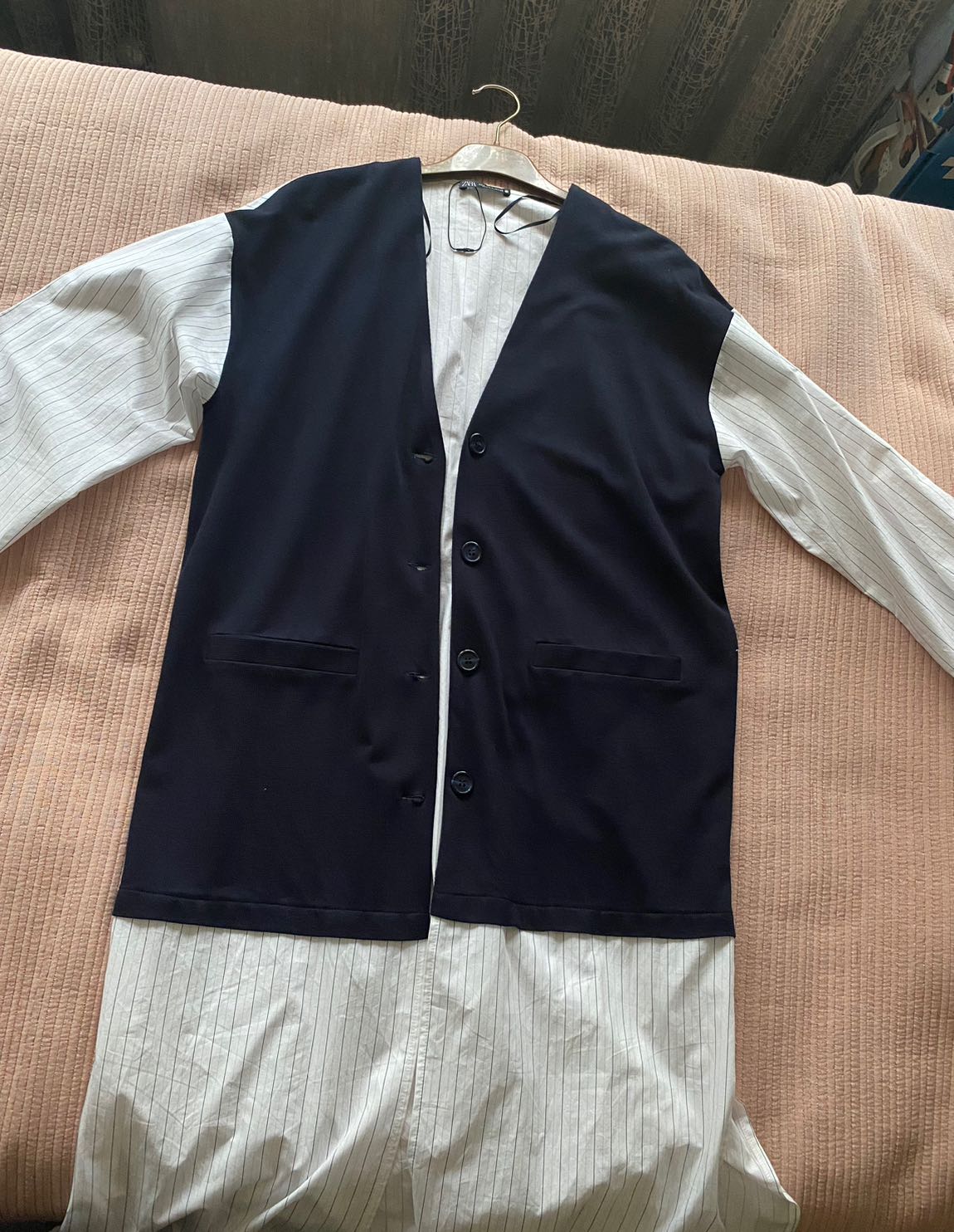 Zara Kontrast Poplin Ceket — görsel 3/5