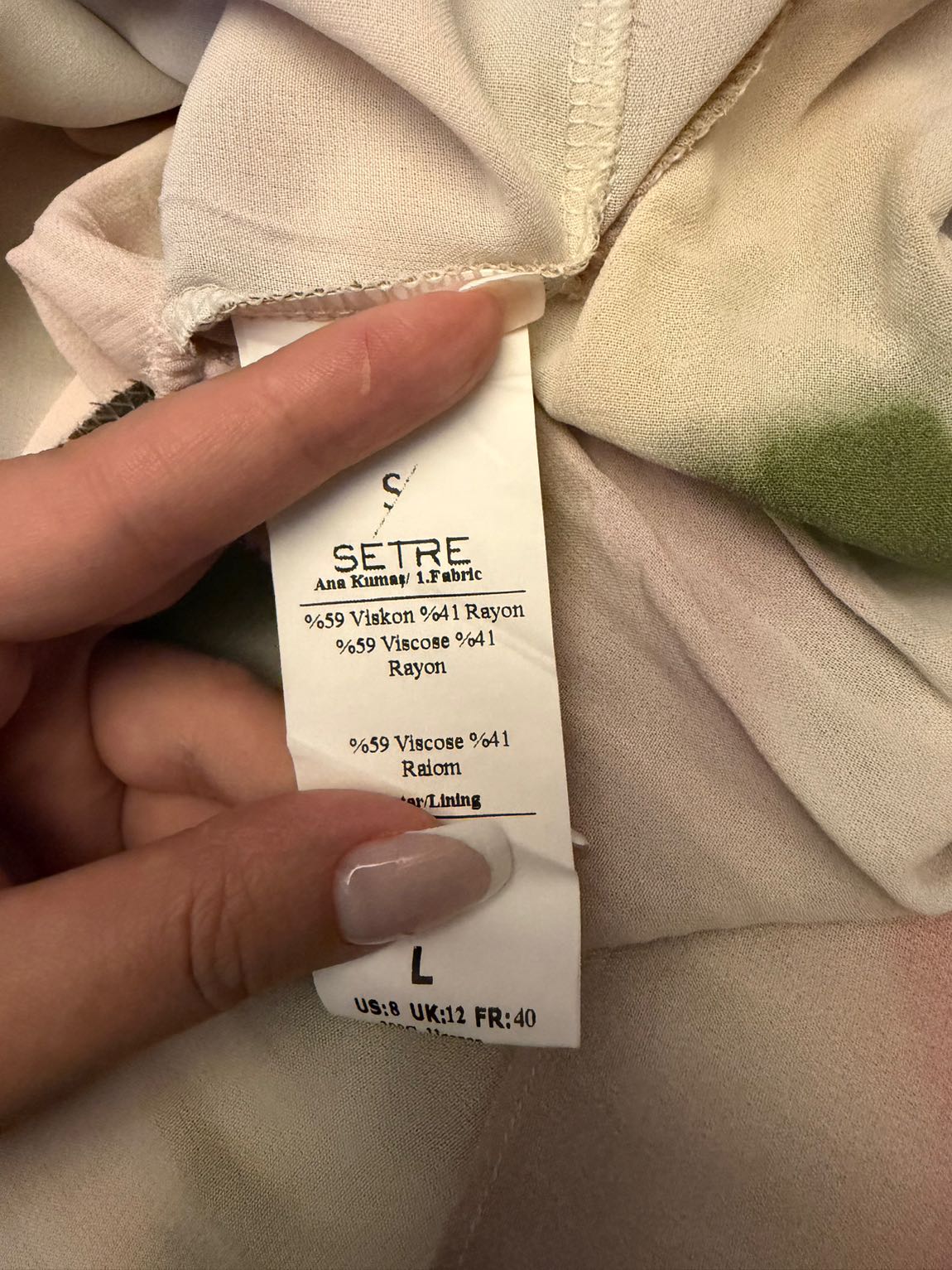 Setre Desenli Uzun Elbise — görsel 4/5