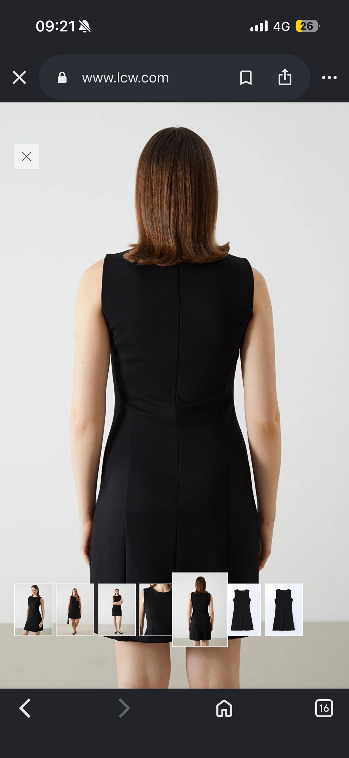 lcw casual siyah elbise — görsel 3/5