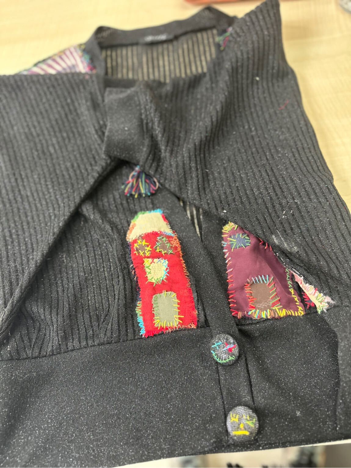 Bohem patchwork Desenli Hırka — görsel 10/12
