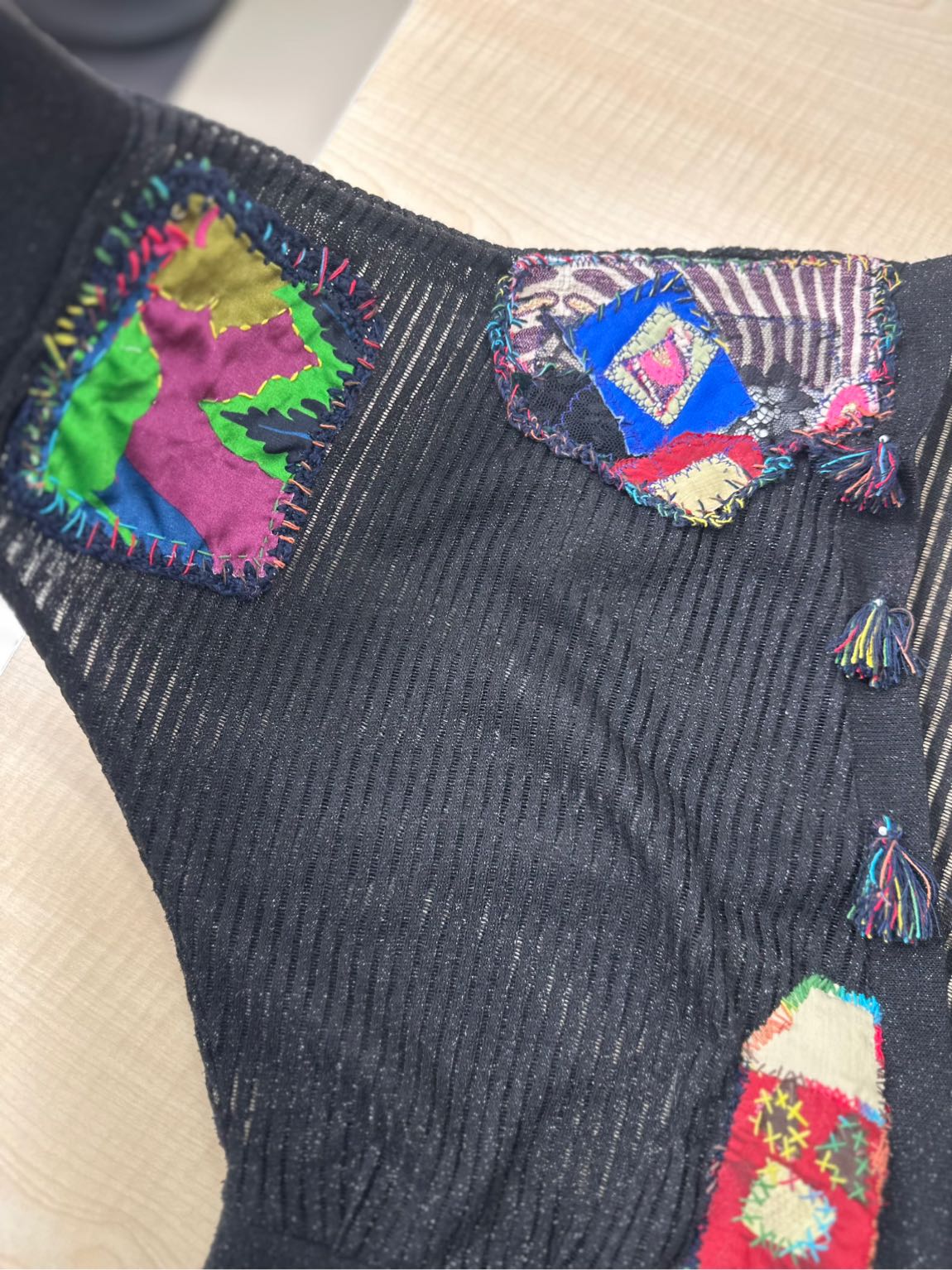 Bohem patchwork Desenli Hırka — görsel 12/12