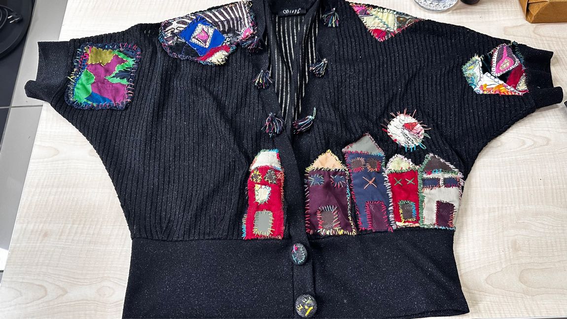 Bohem patchwork Desenli Hırka — görsel 3/12