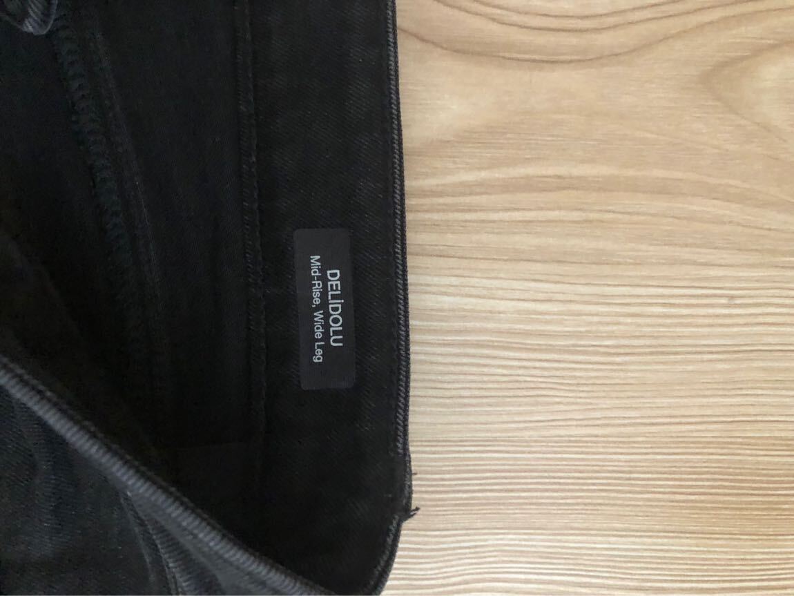 Mavi Siyah Jean Bol Paça Pantolon — görsel 6/6
