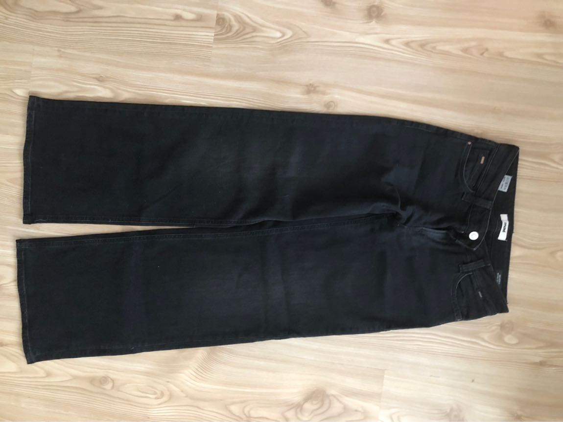 Mavi Siyah Jean Bol Paça Pantolon — görsel 3/6