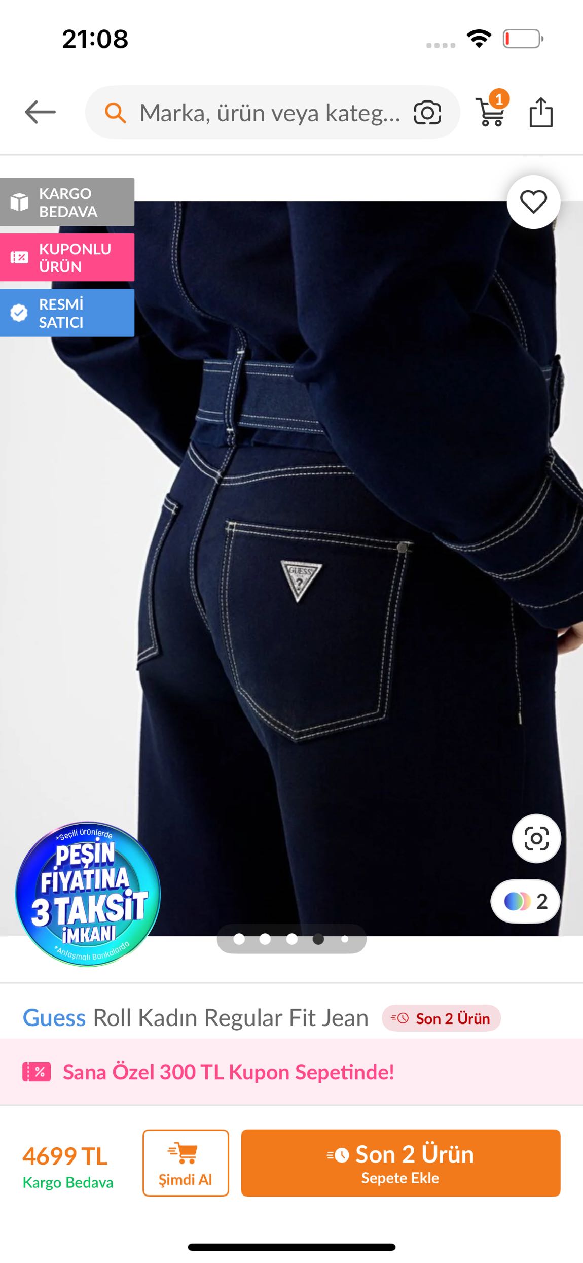Guess Kadın Jean Pantolon — görsel 4/5