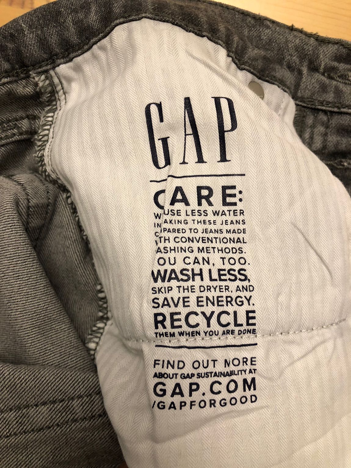 GAP Gri Jean Pantolon — görsel 5/5