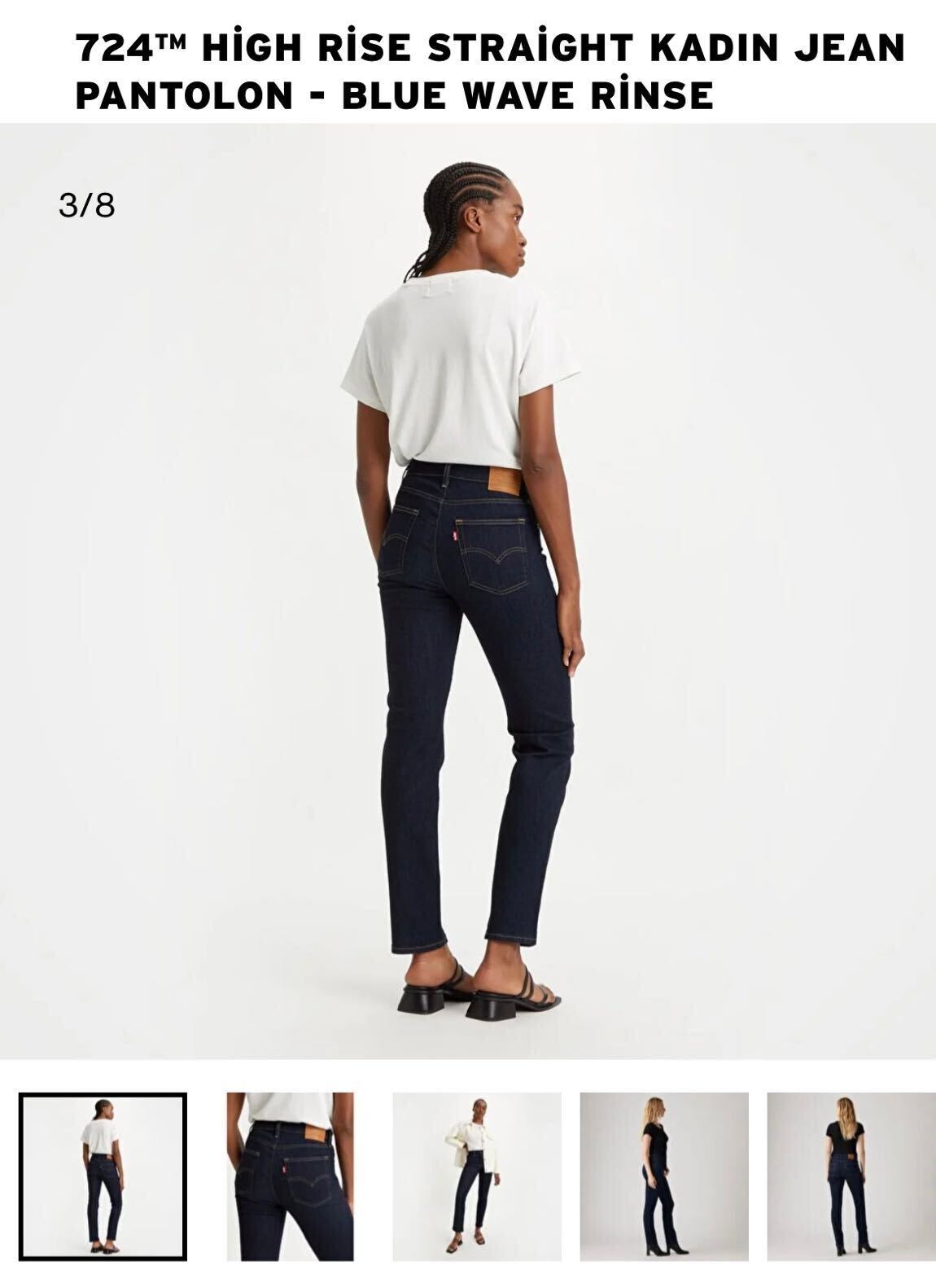 Levis 724 high rise straight 27 x 30 — görsel 2/7