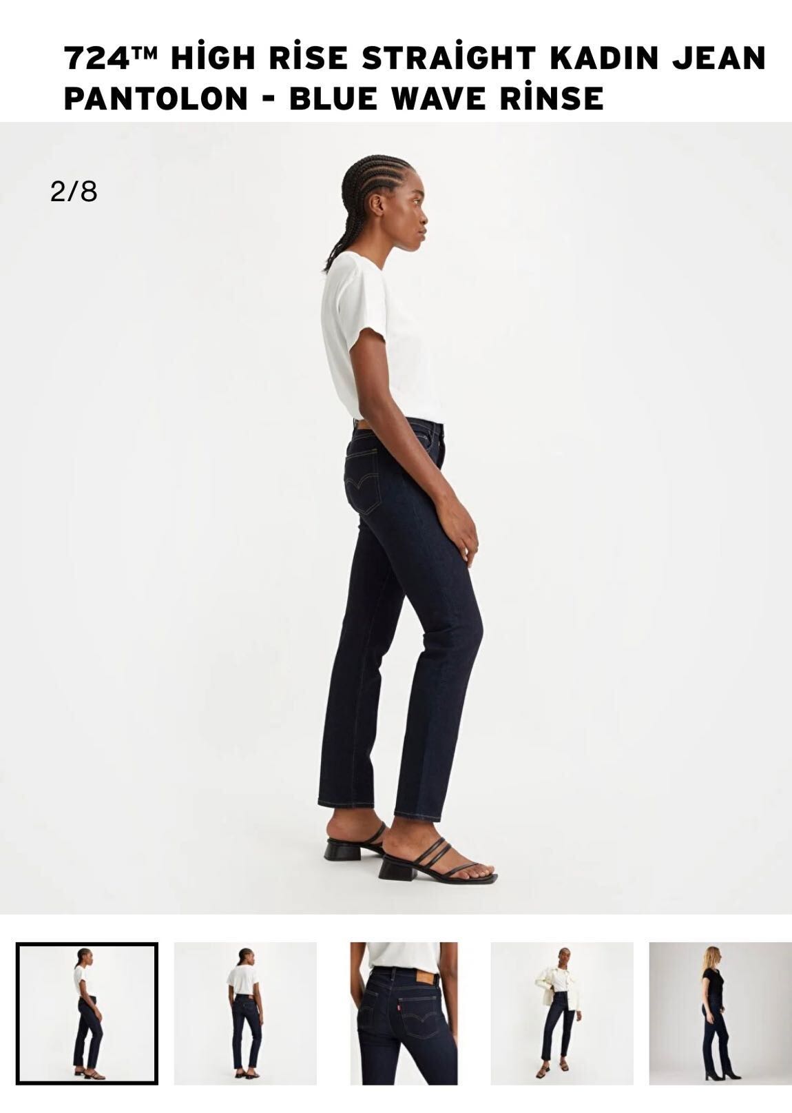 Levis 724 high rise straight 27 x 30 — görsel 3/7