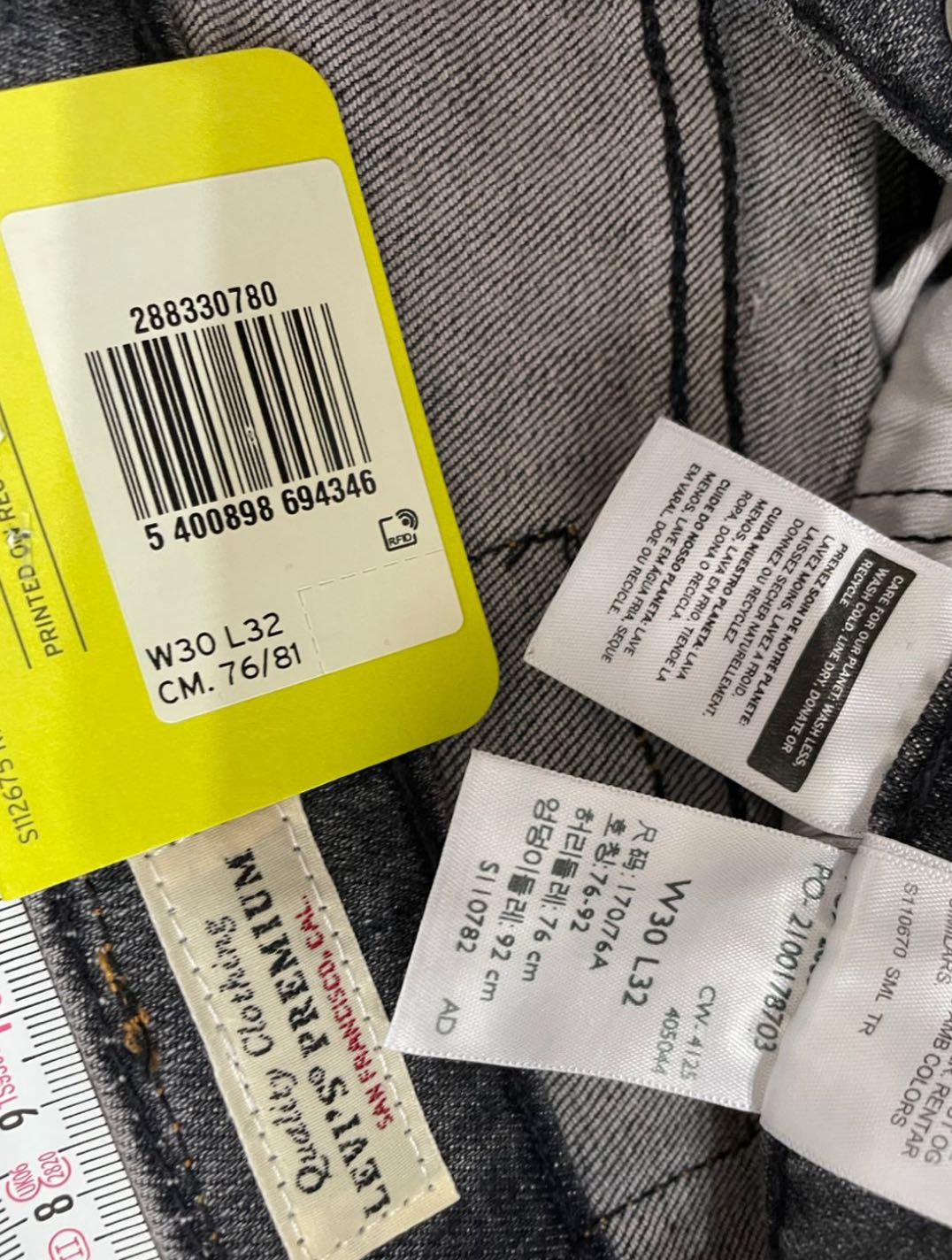 Orjinal Levi's 512 erkek kot pantolon — görsel 6/7