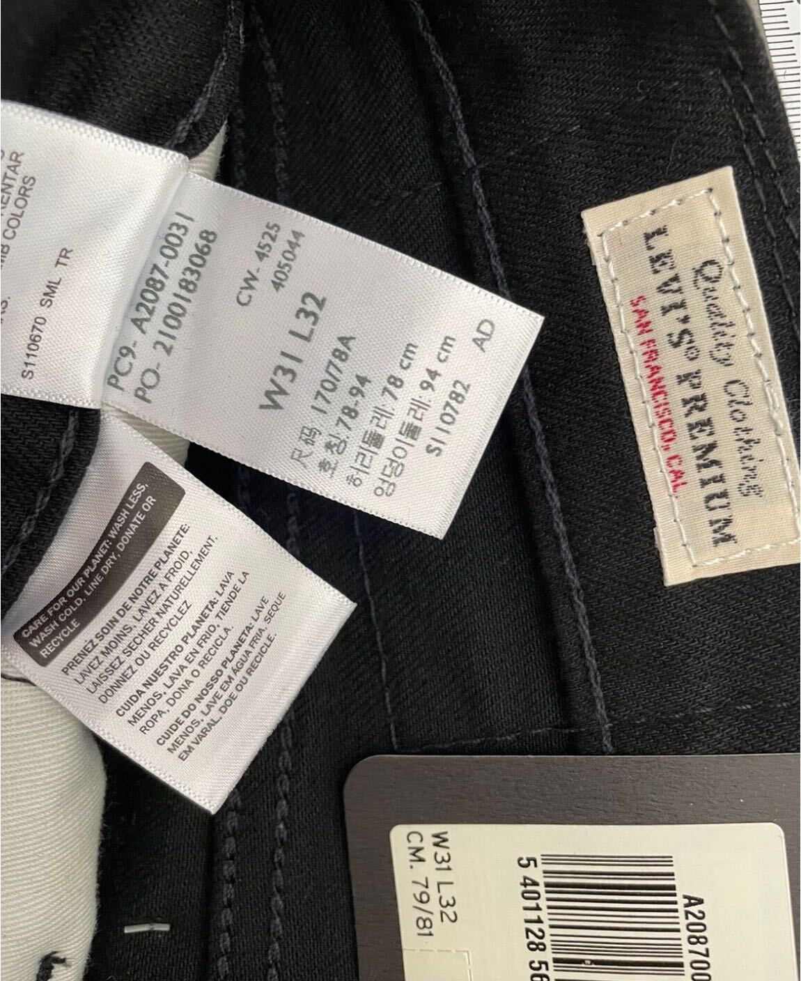 Orjinal Levi's 512 erkek kot Pantolon — görsel 6/7