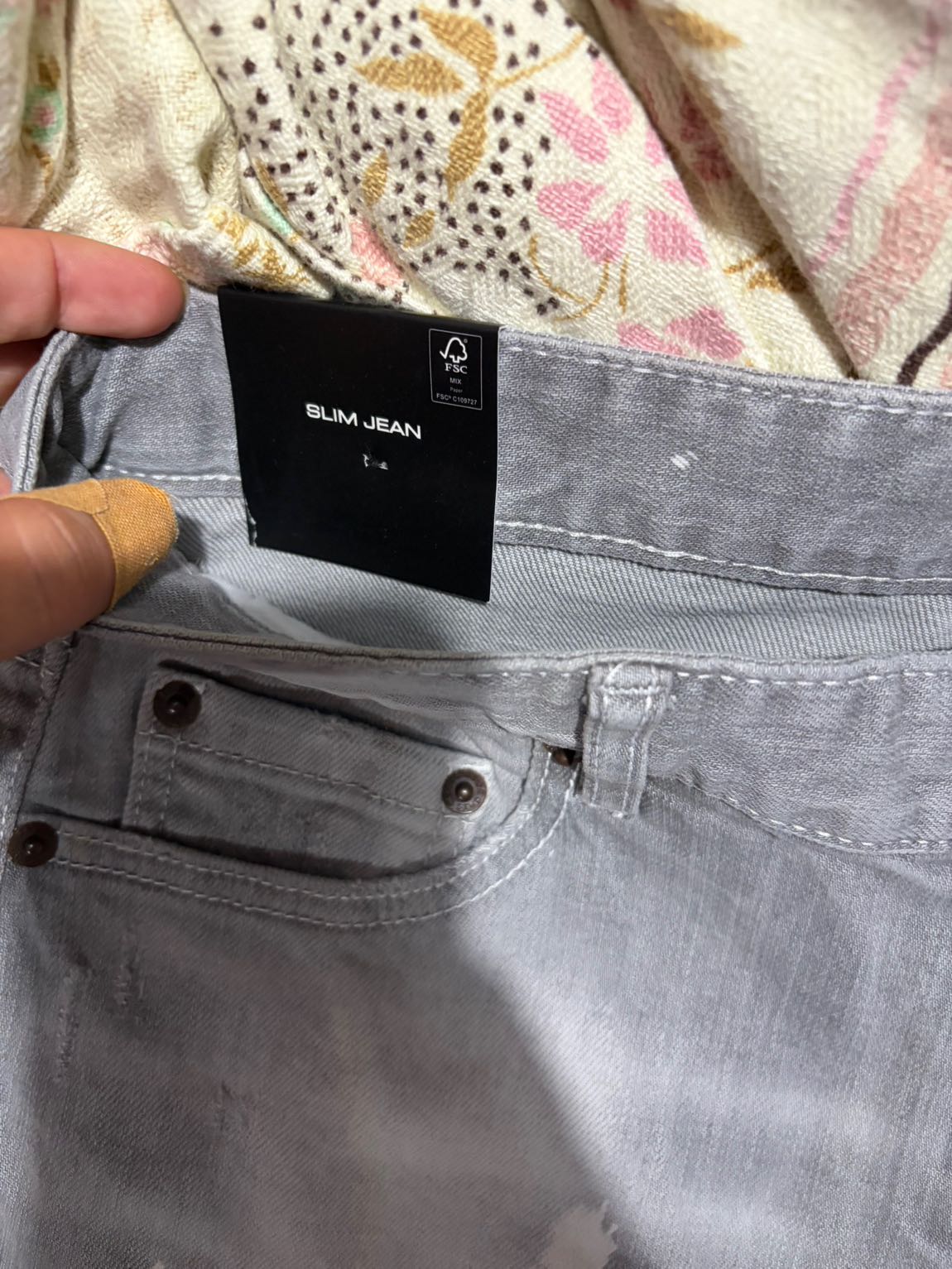 Dsquared2 Gri Yırtık Kot Pantolon — görsel 3/5