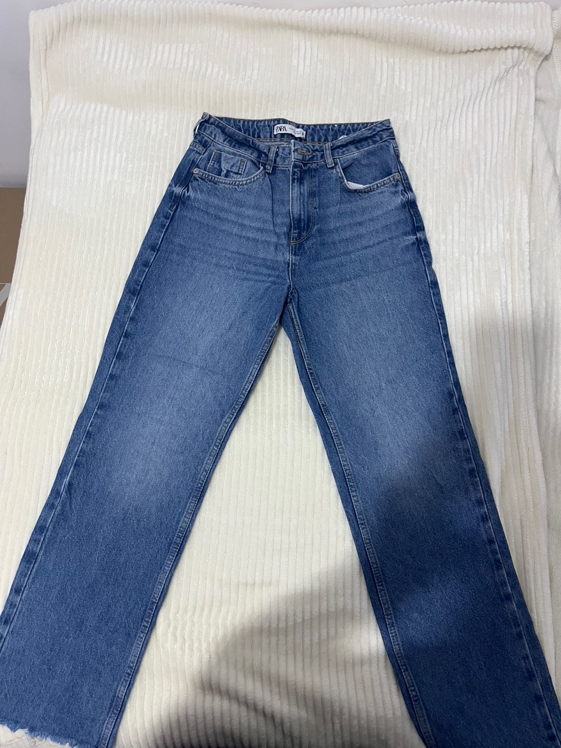 Mavi Yüksek Bel Jean Pantolon — görsel 3/7