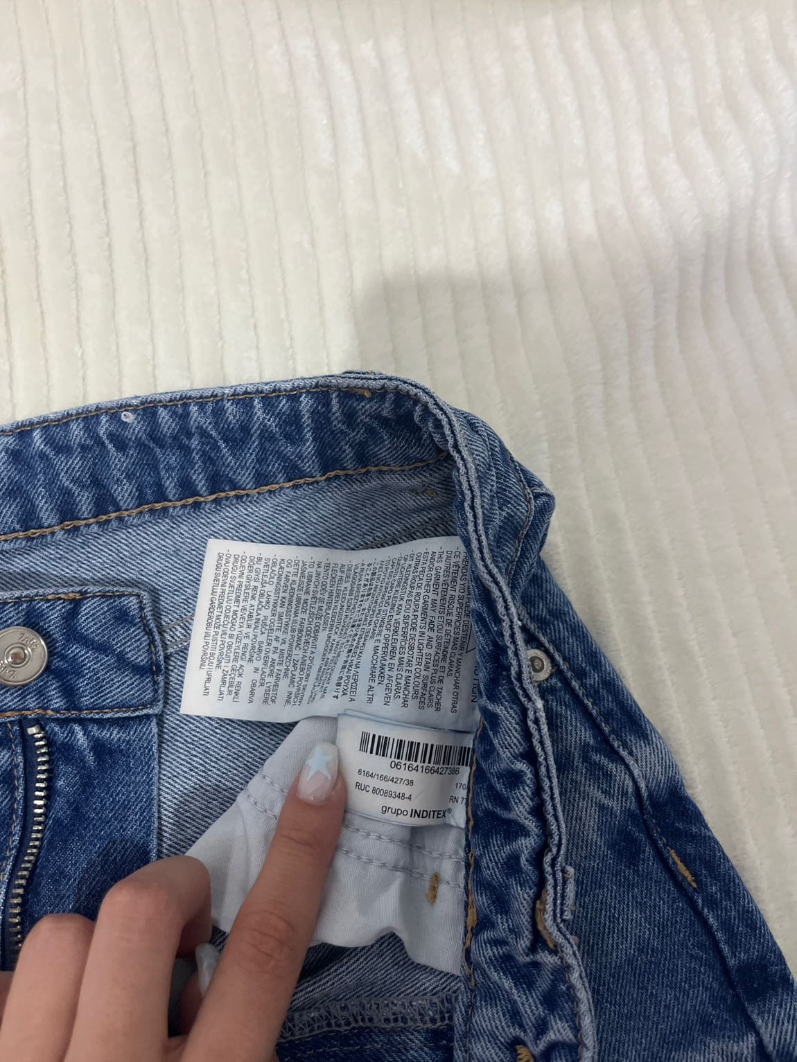Mavi Yüksek Bel Jean Pantolon — görsel 6/7