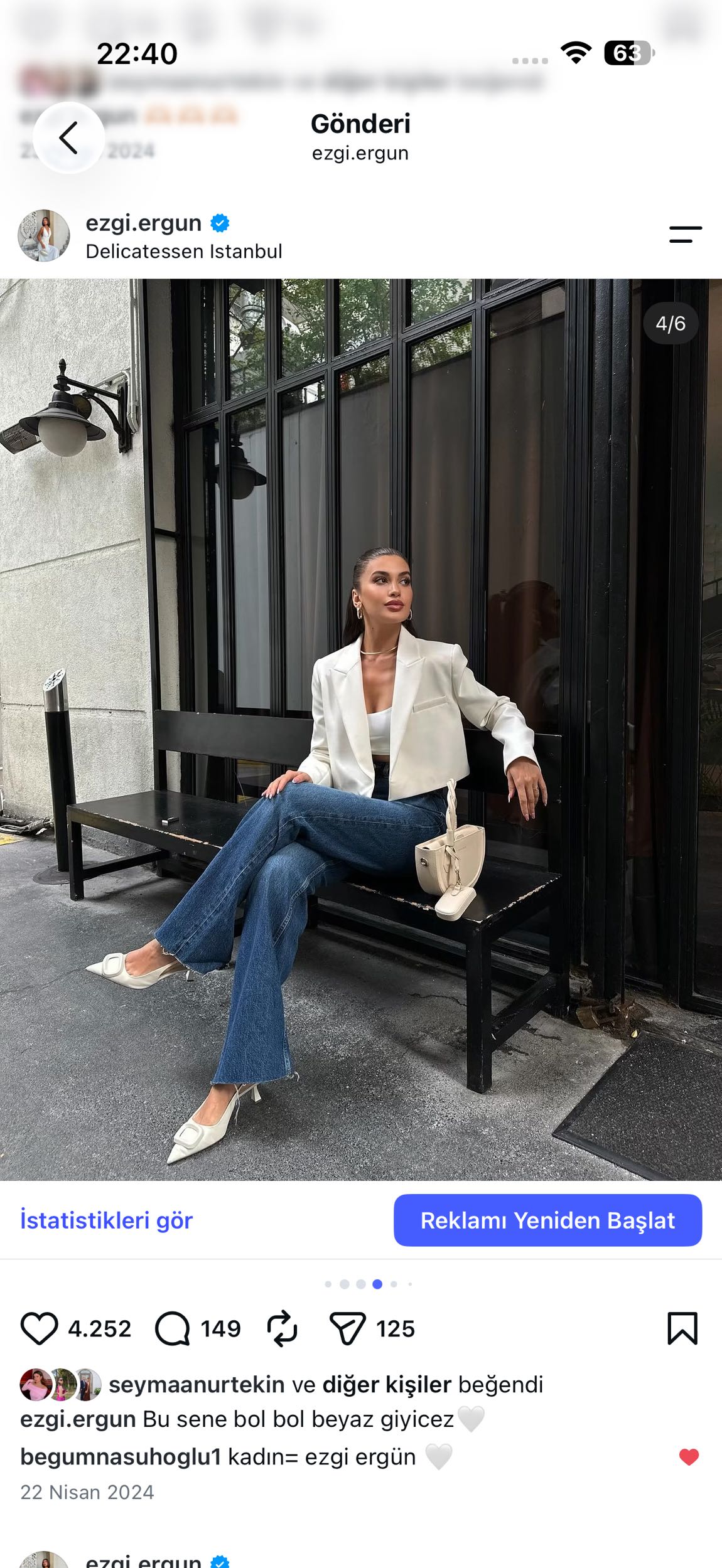 Krem Crop Blazer Ceket — görsel 2/4