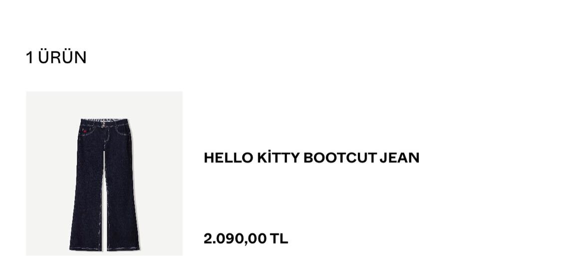 Bershka Hello Kitty jean pantolon — görsel 7/7