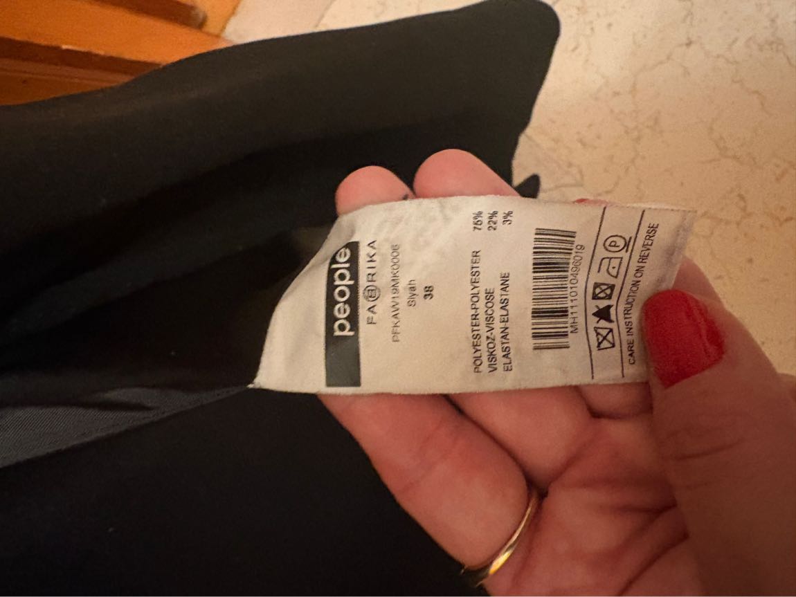 Fabrika siyah kaşe kaban palto — görsel 4/4