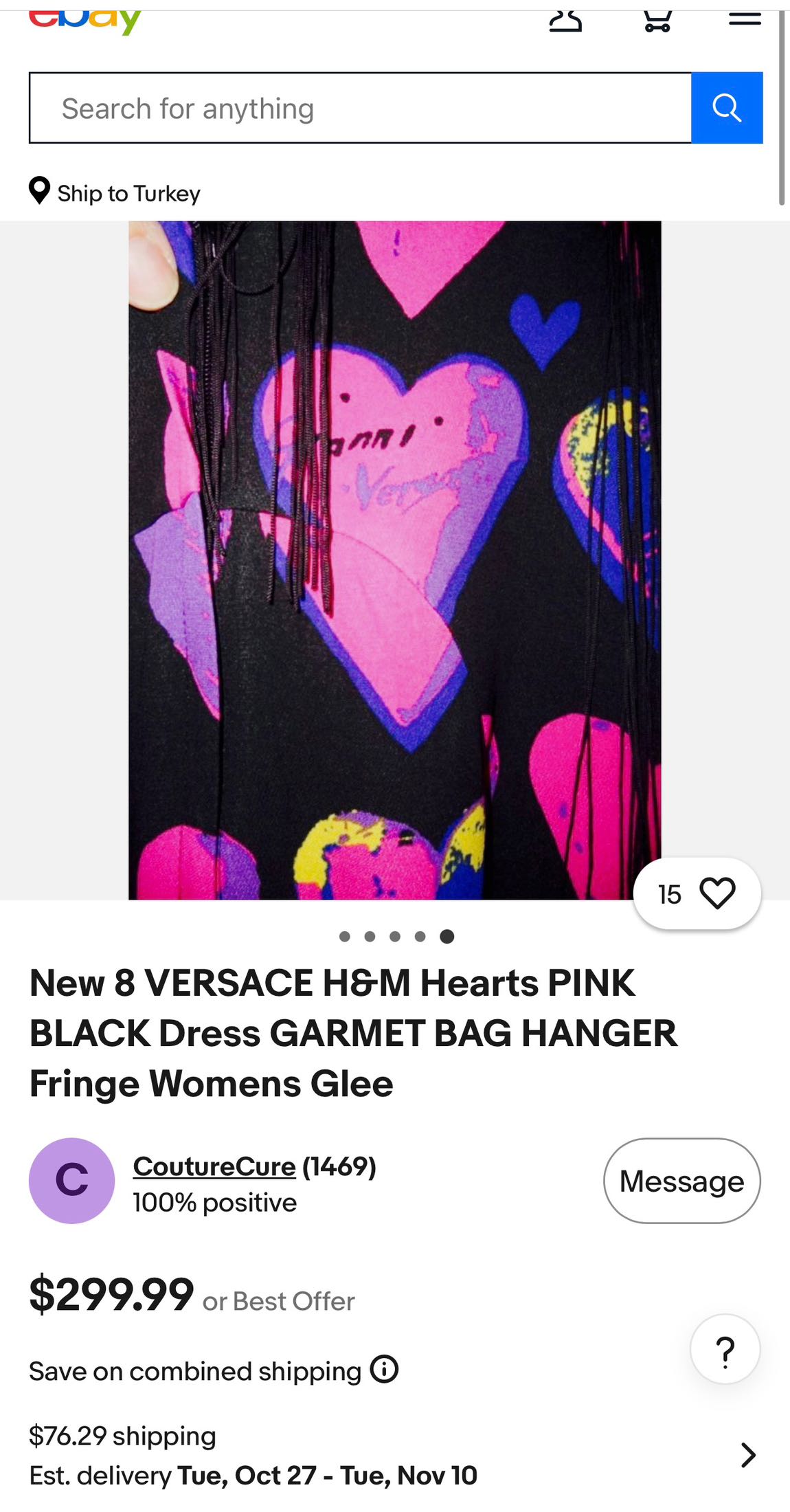 Versace x H&M püsküllü Elbise — görsel 4/9