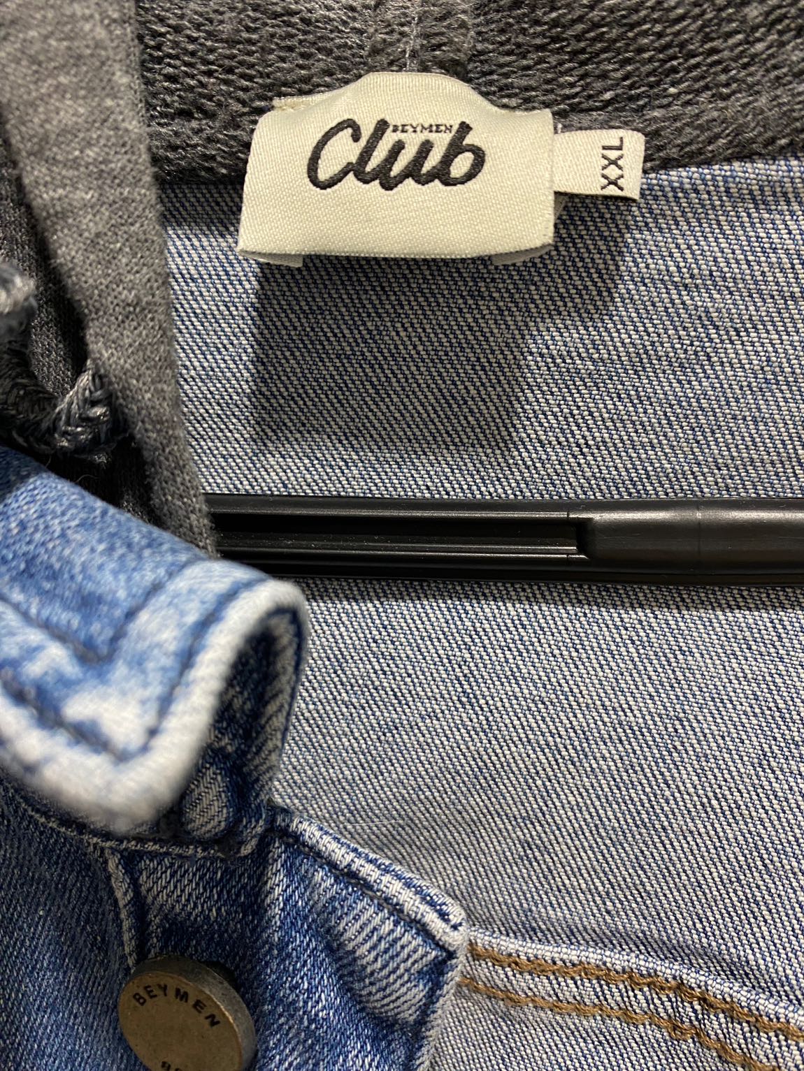 Beymen Kapüşonlu Kot Ceket L-XL uyumlu — görsel 4/6