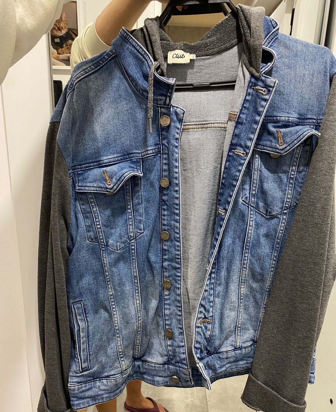 Beymen Kapüşonlu Kot Ceket L-XL uyumlu — görsel 2/6