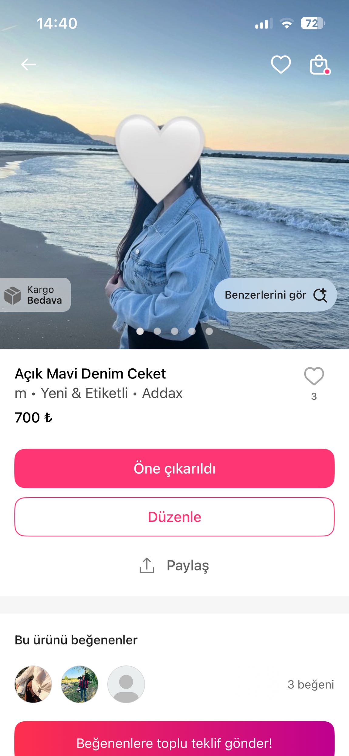 Addax Kot Ceket — görsel 3/5