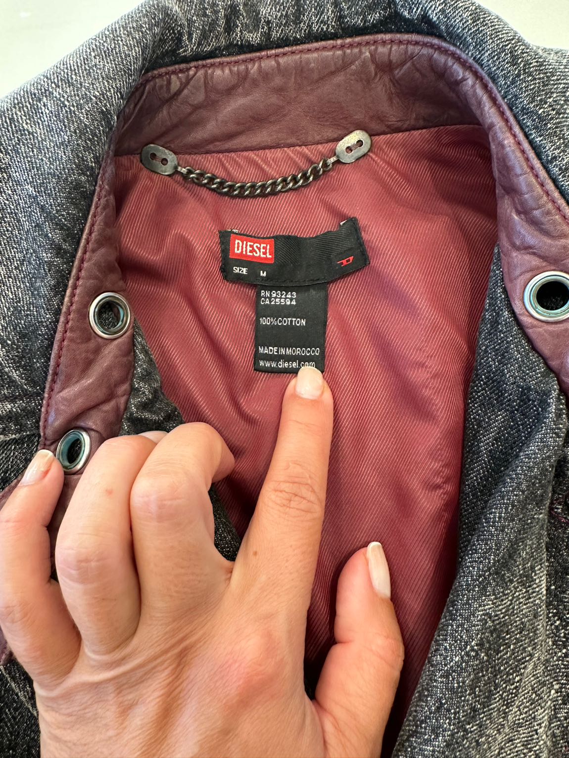 Diesel Siyah Kot Ceket — görsel 7/9