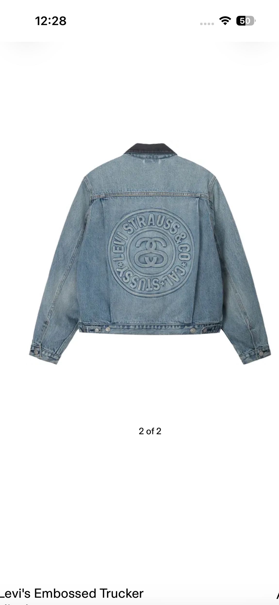 Levi's Kot Ceket trucker stüssy — görsel 2/8