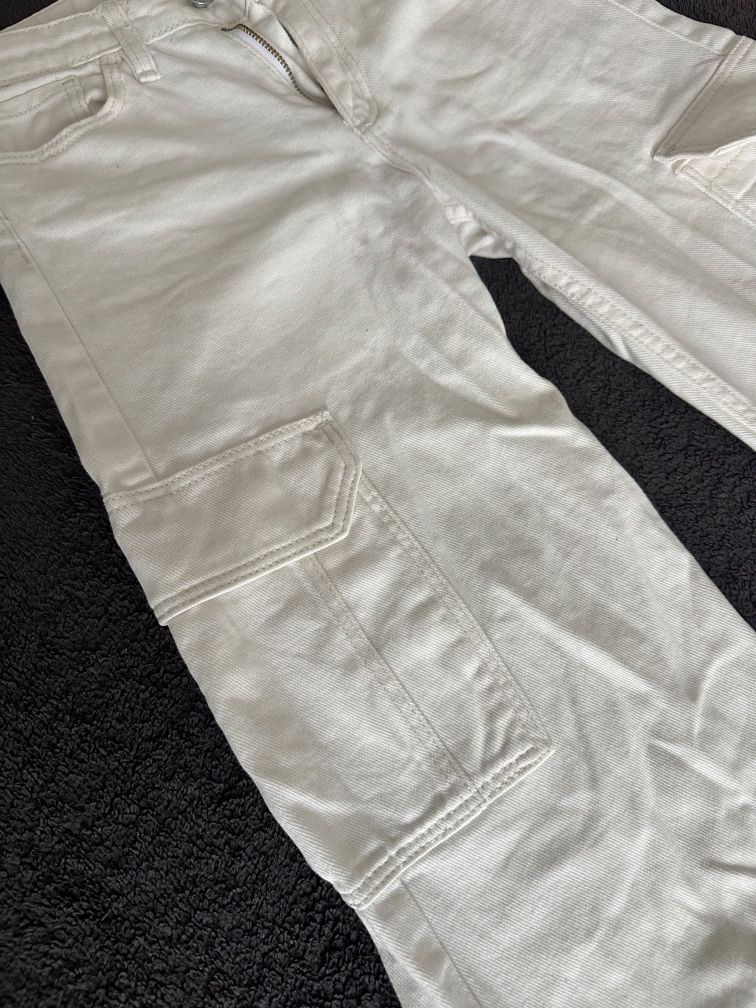Krem Kargo Jean Pantolon — görsel 2/4