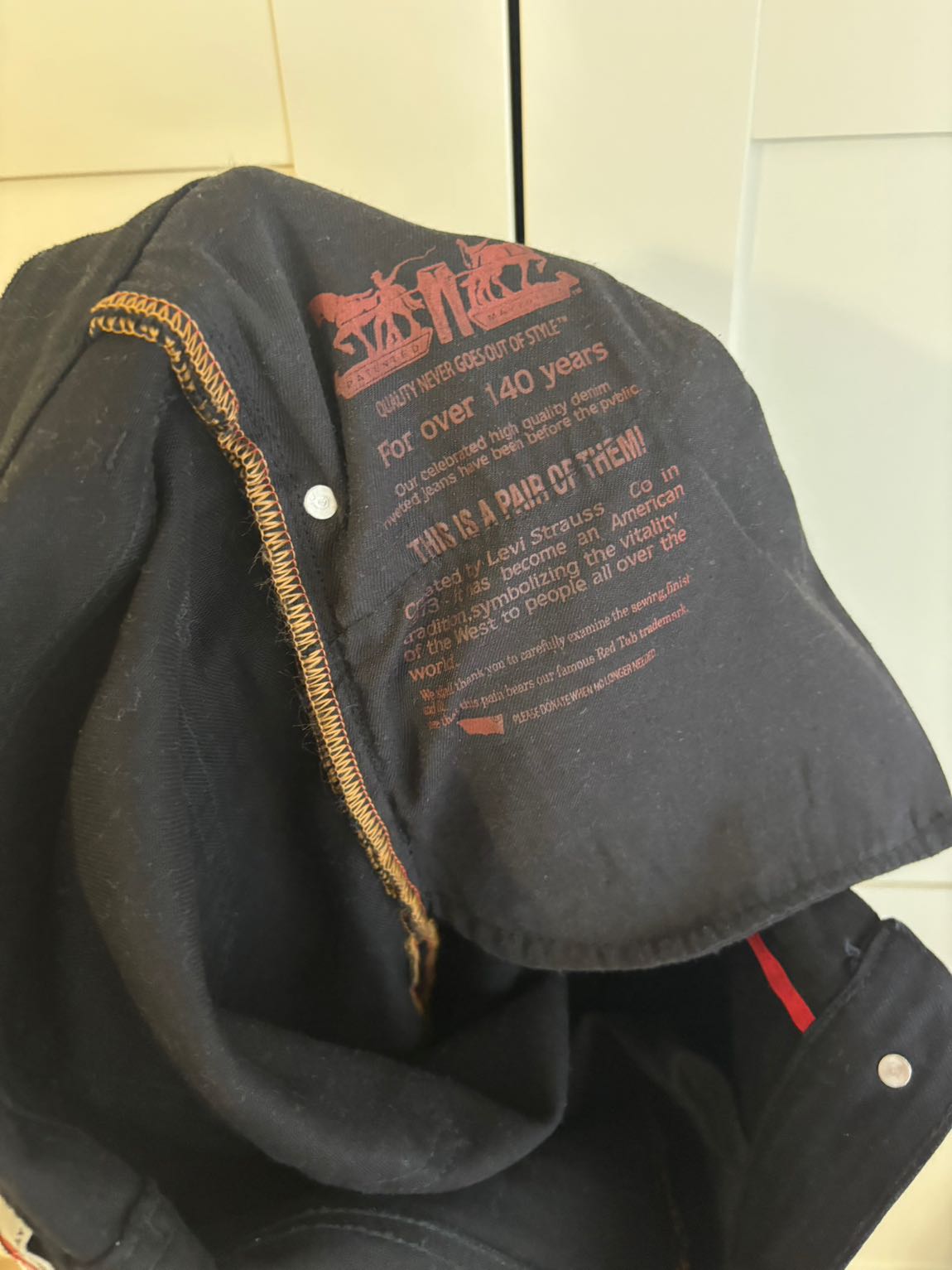 Levi’s 501 Original Siyah Kot Pantolon — görsel 5/5