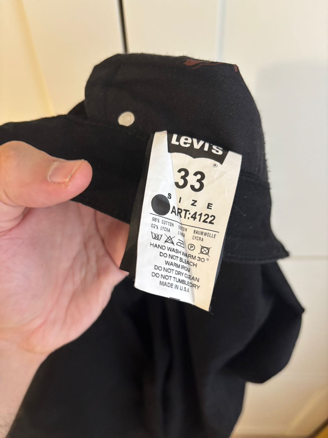 Levi’s 501 Original Siyah Kot Pantolon — görsel 2/5
